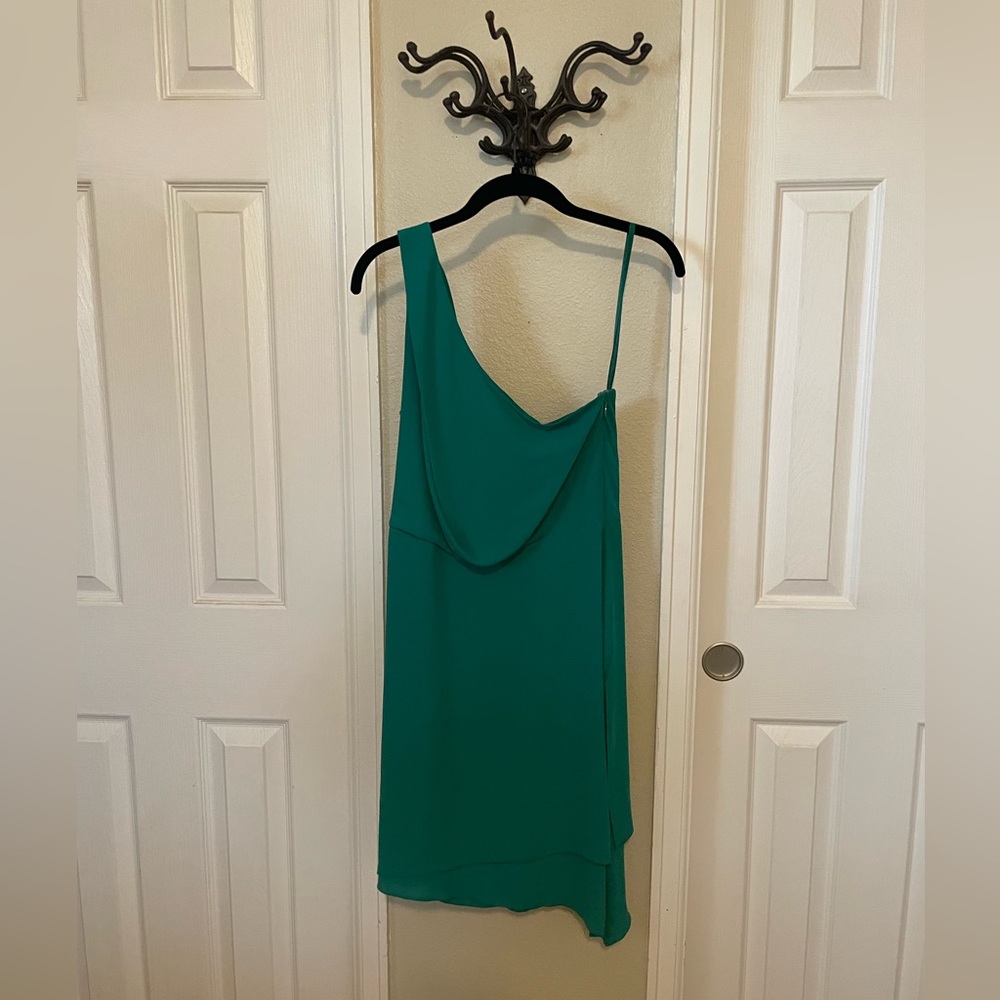 BCBGMaxAzria Asymmetrical Green Dress